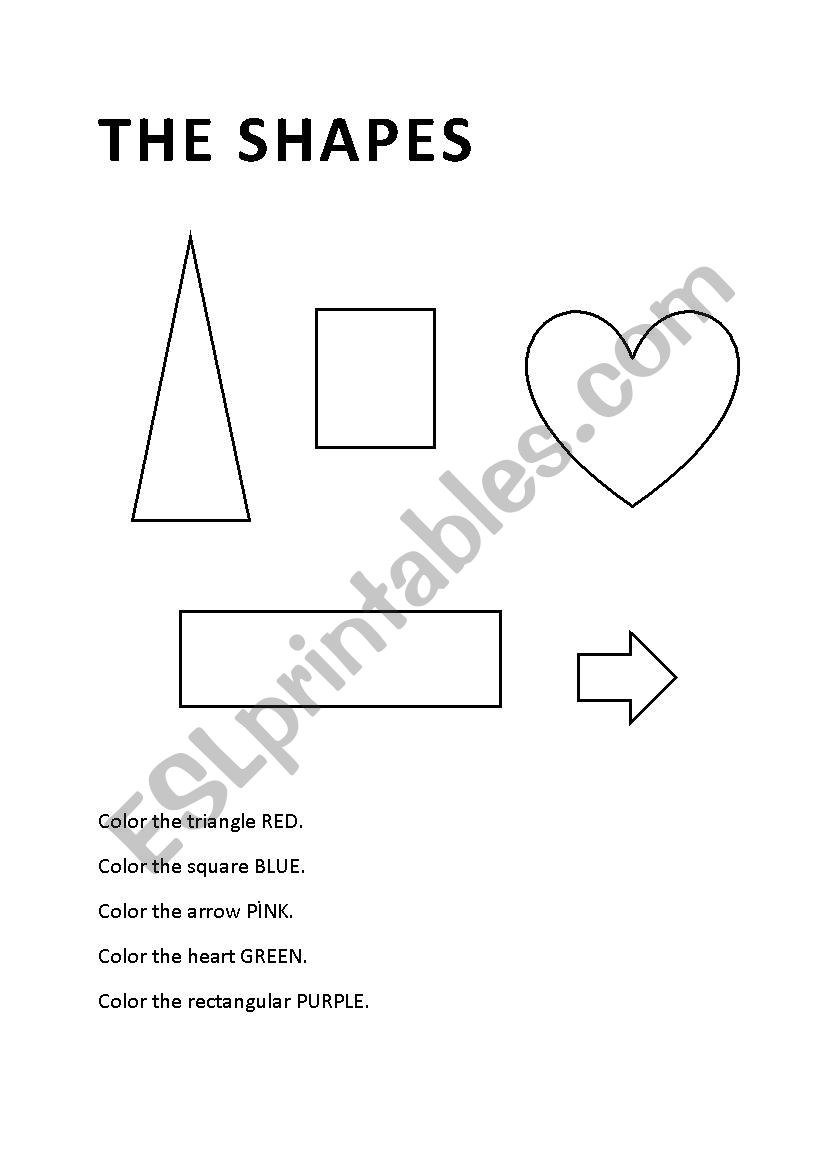 the shapes - ESL worksheet by inciii89