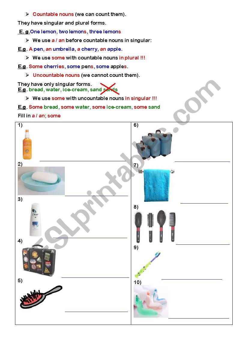 countable and uncountable nouns