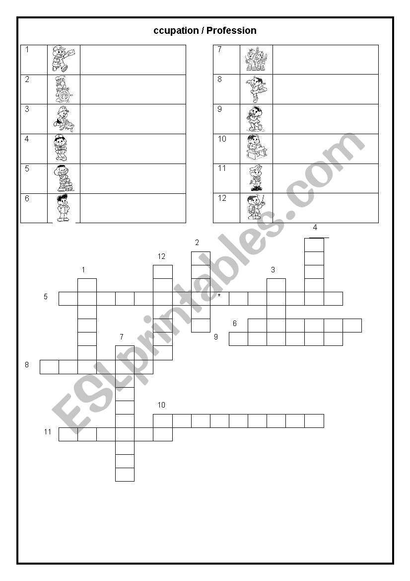 Occupation worksheet