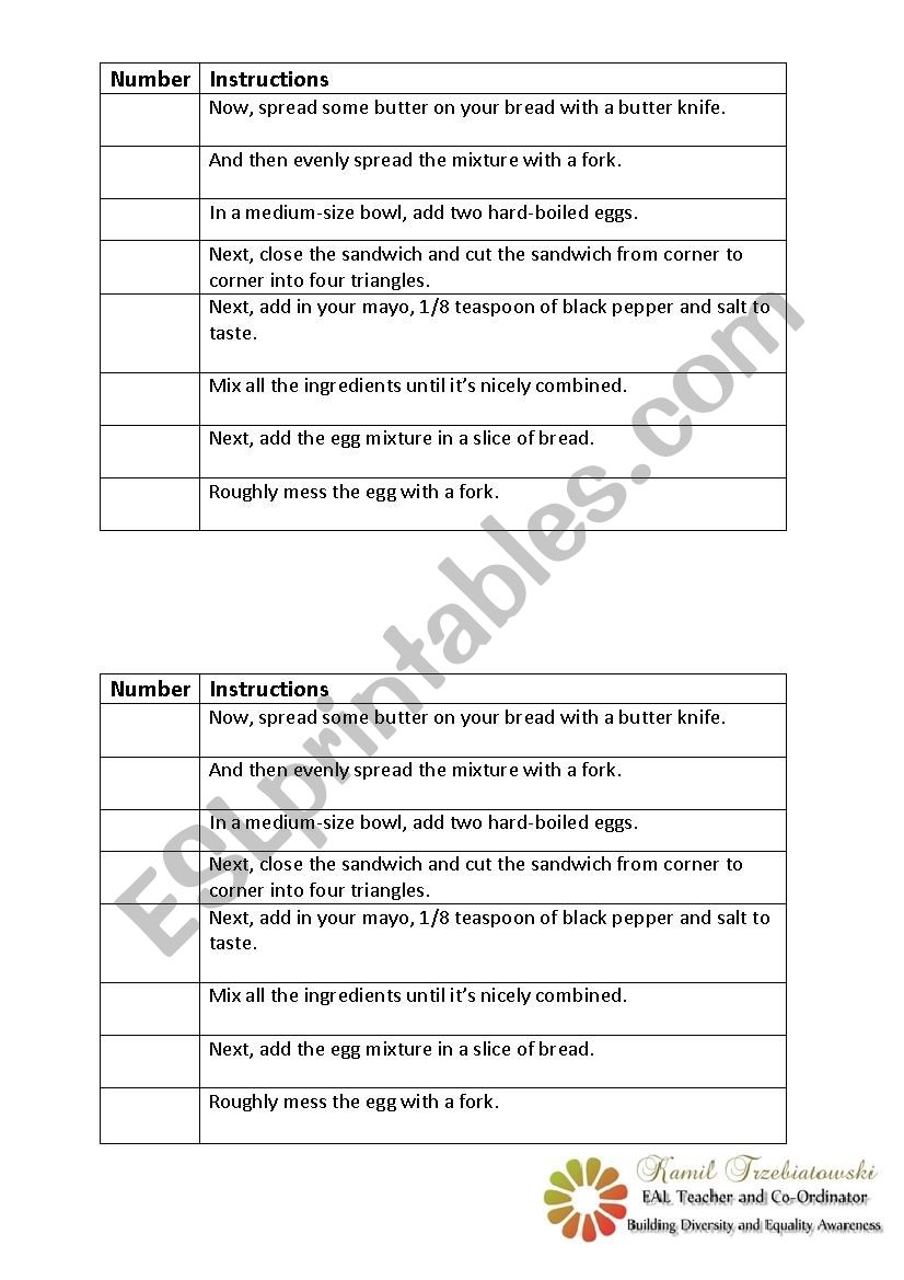 Sequencing: imperatives and connectives