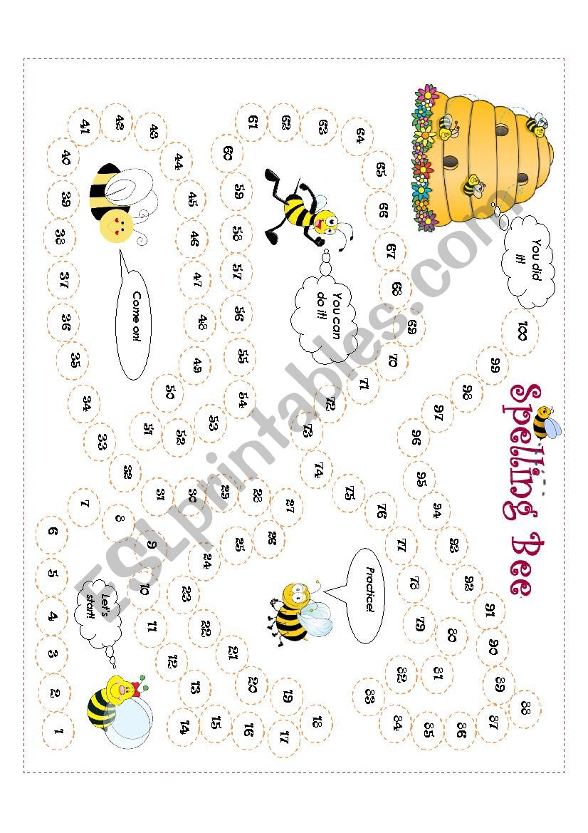 Printable Spelling Bee Score Sheet Template