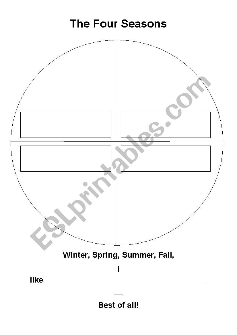 seasons worksheet