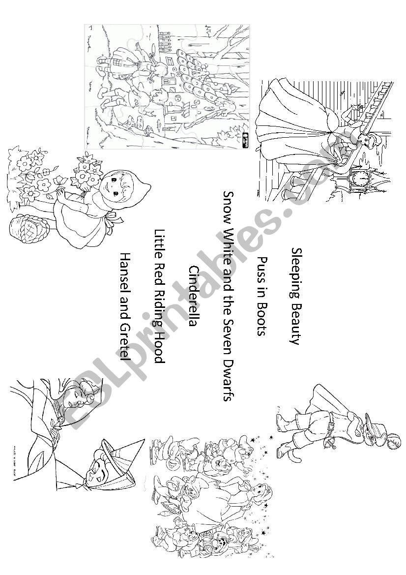 Fairy tales characters worksheet