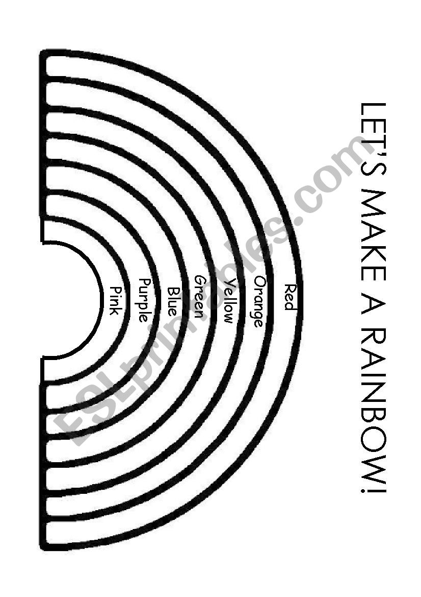 Let´s Make A Rainbow! - Esl Worksheet By Cristinacampillo