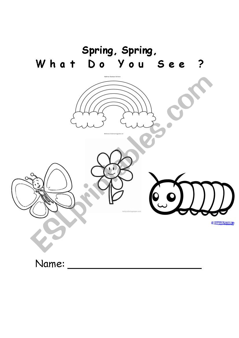 Spring Spring what do you see worksheet