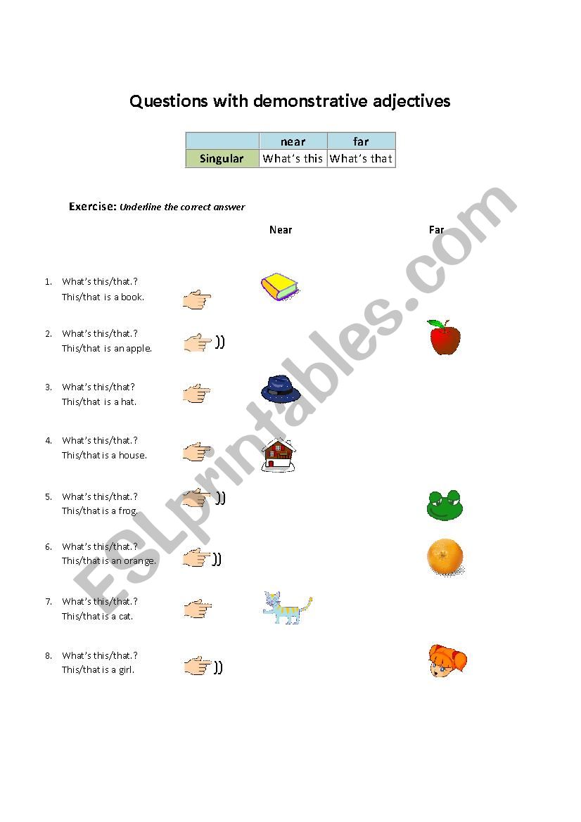 Questions with demonstrative adjectives