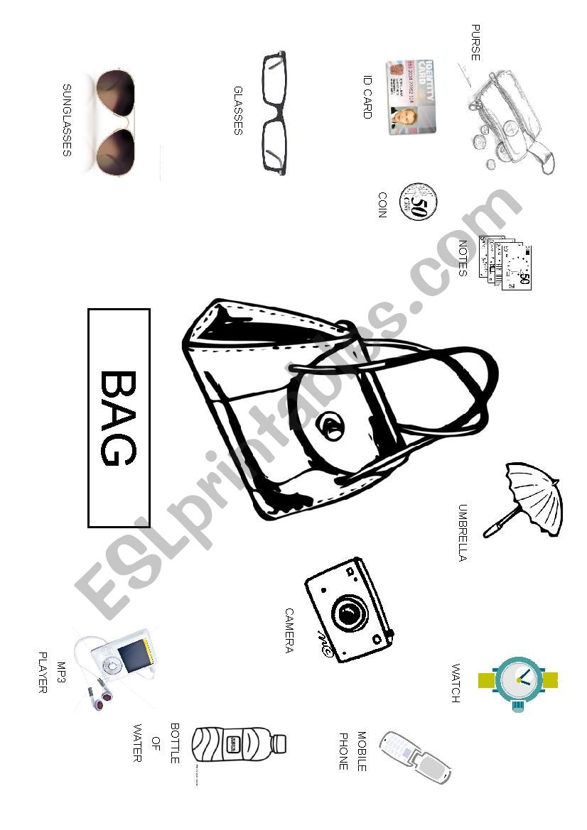 Whats there in your bag? worksheet