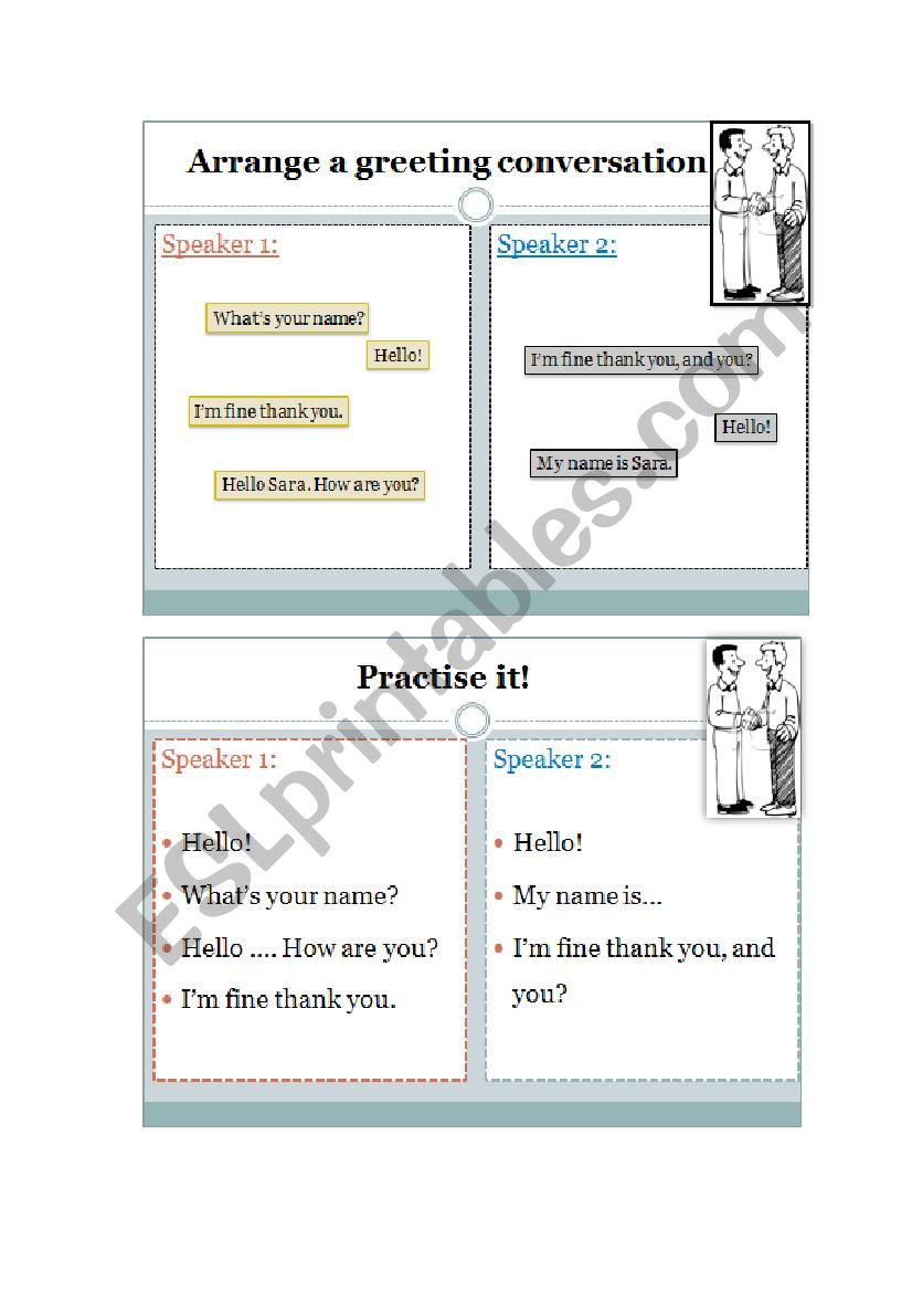 Basic greeting worksheet