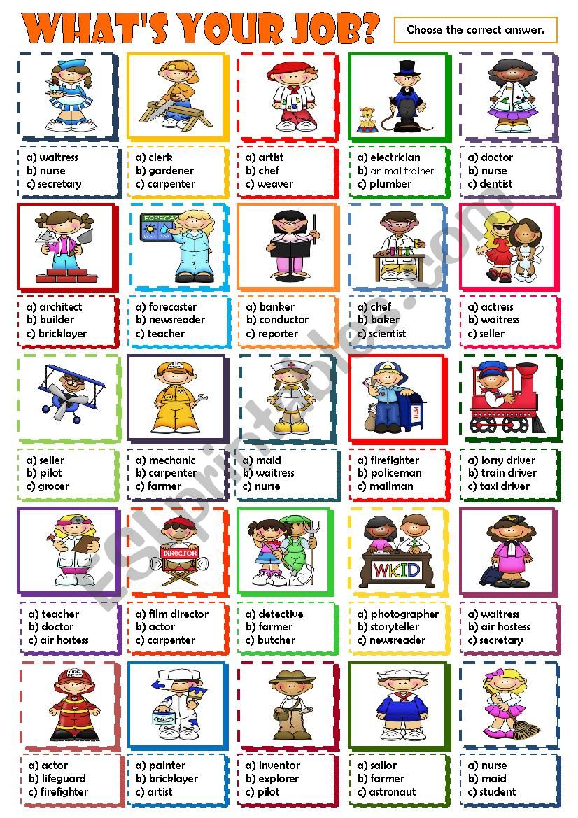 What´s your job? - ESL worksheet by Krümel