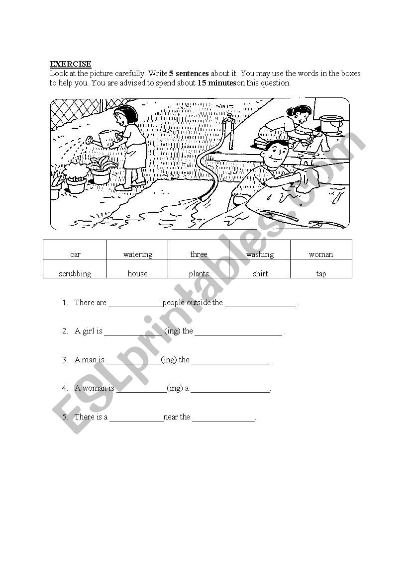 House Garden worksheet