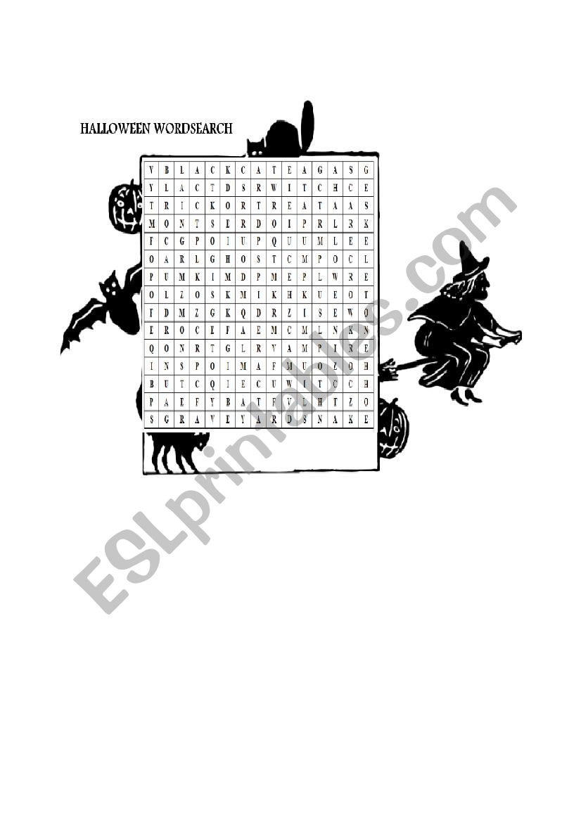 HALLOWEEN WORDSEARCH worksheet