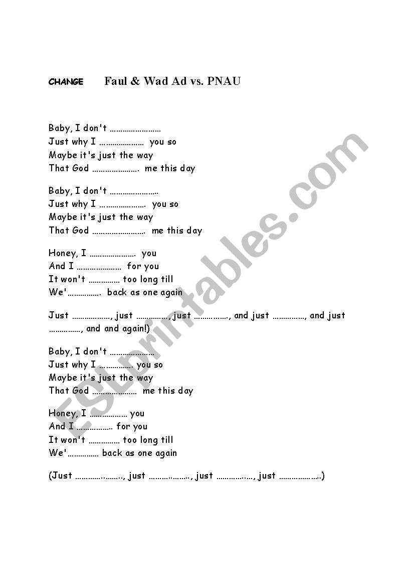 Change worksheet