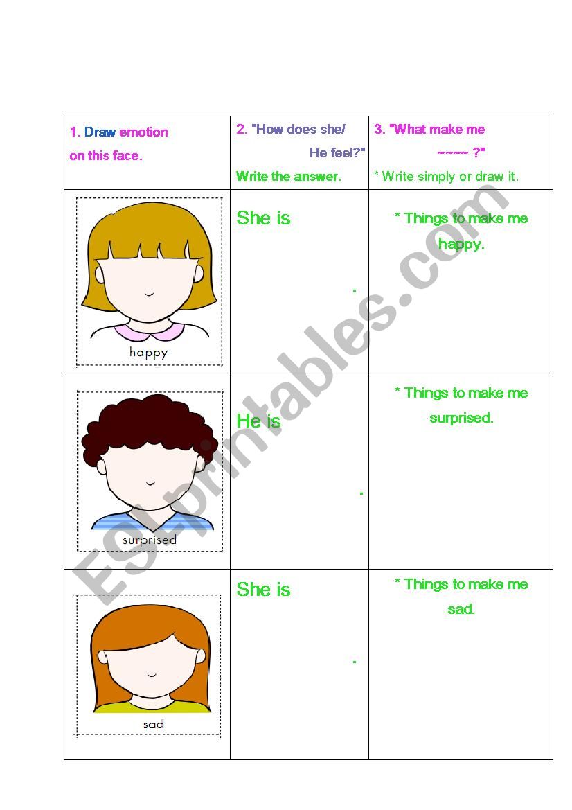 What Makes Me Happy ESL Worksheet By Envyeunbee