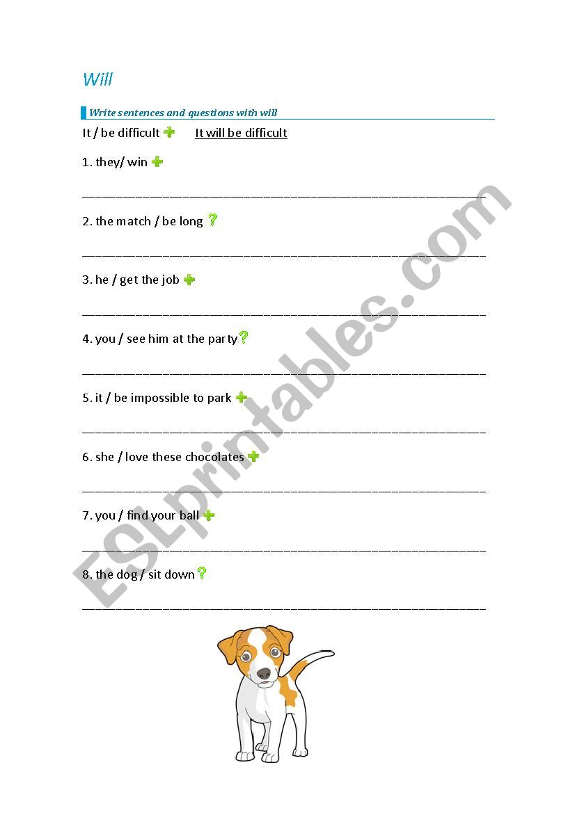 Will activities for Primary Education - ESL worksheet by crislg24