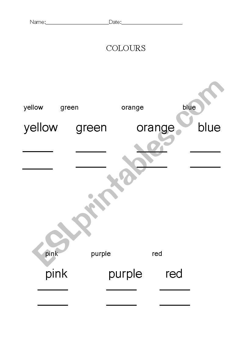 colours esl worksheet by jessicaorejuela