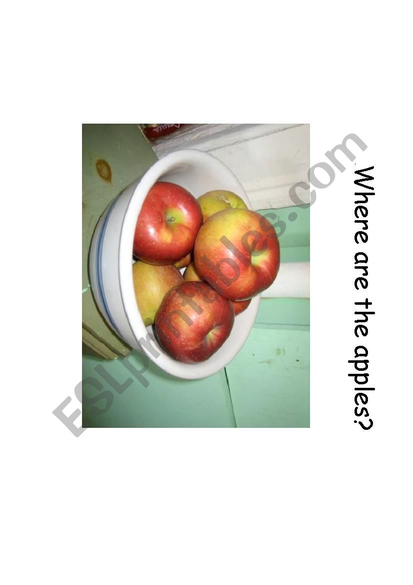 Where is the apple? worksheet