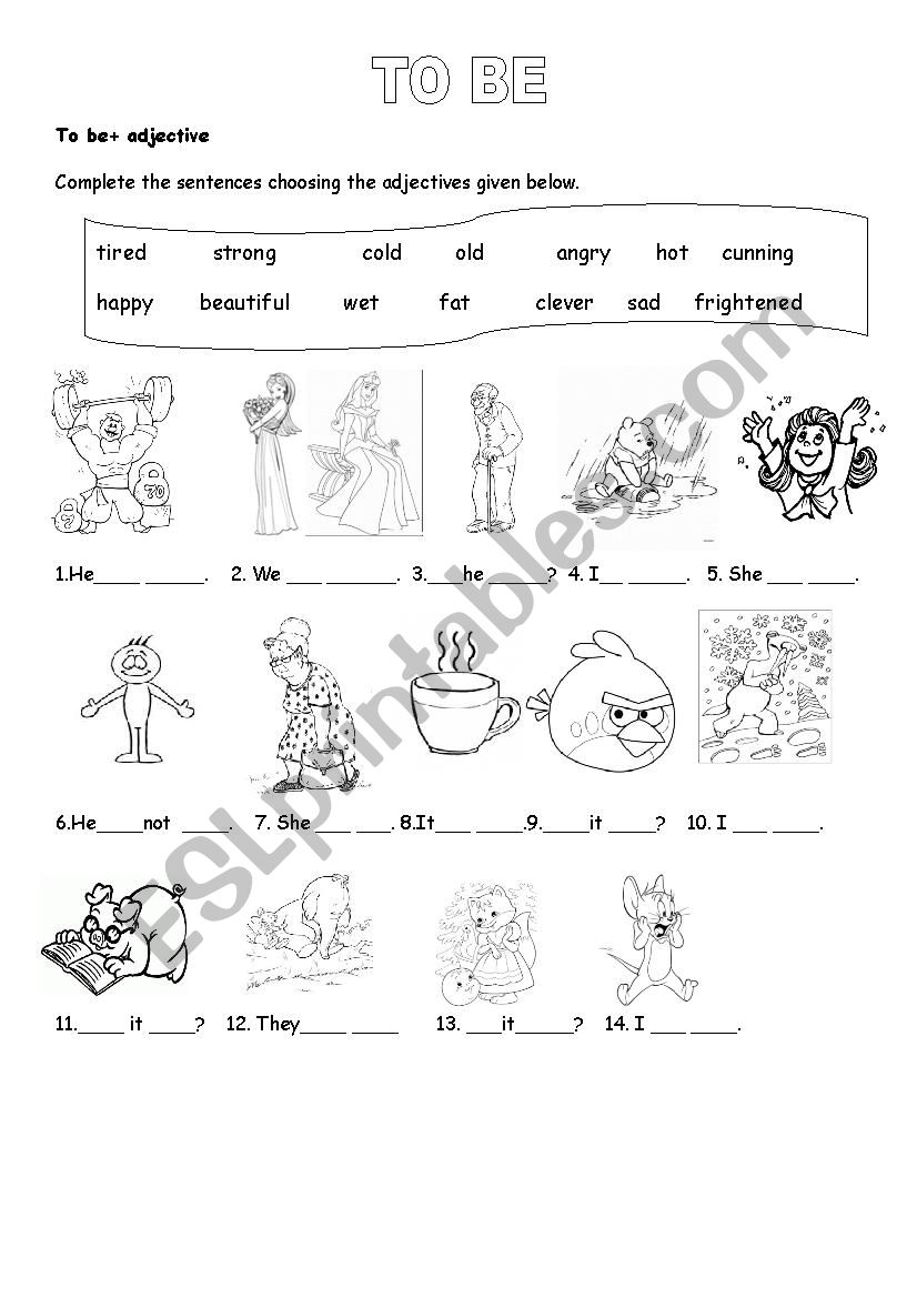 verb-to-be-adjectives-esl-worksheet-by-adriro824