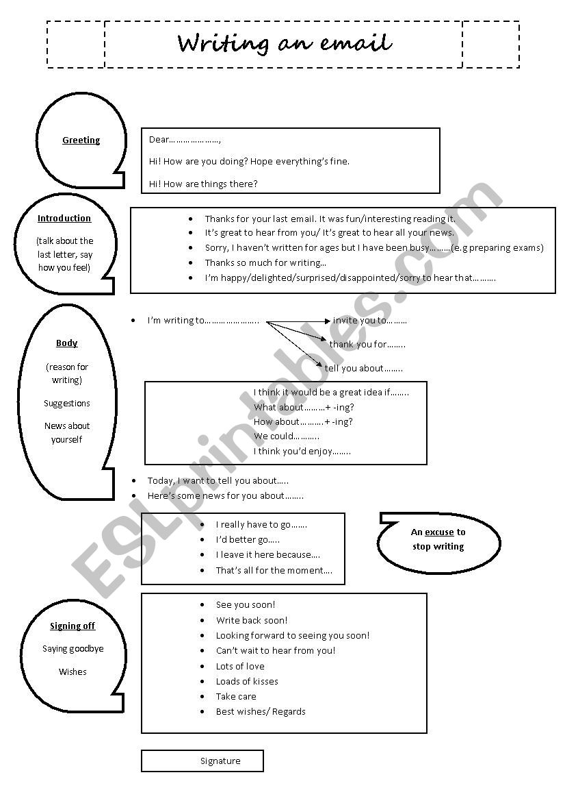 Writing An Email ESL Worksheet By Albatxu