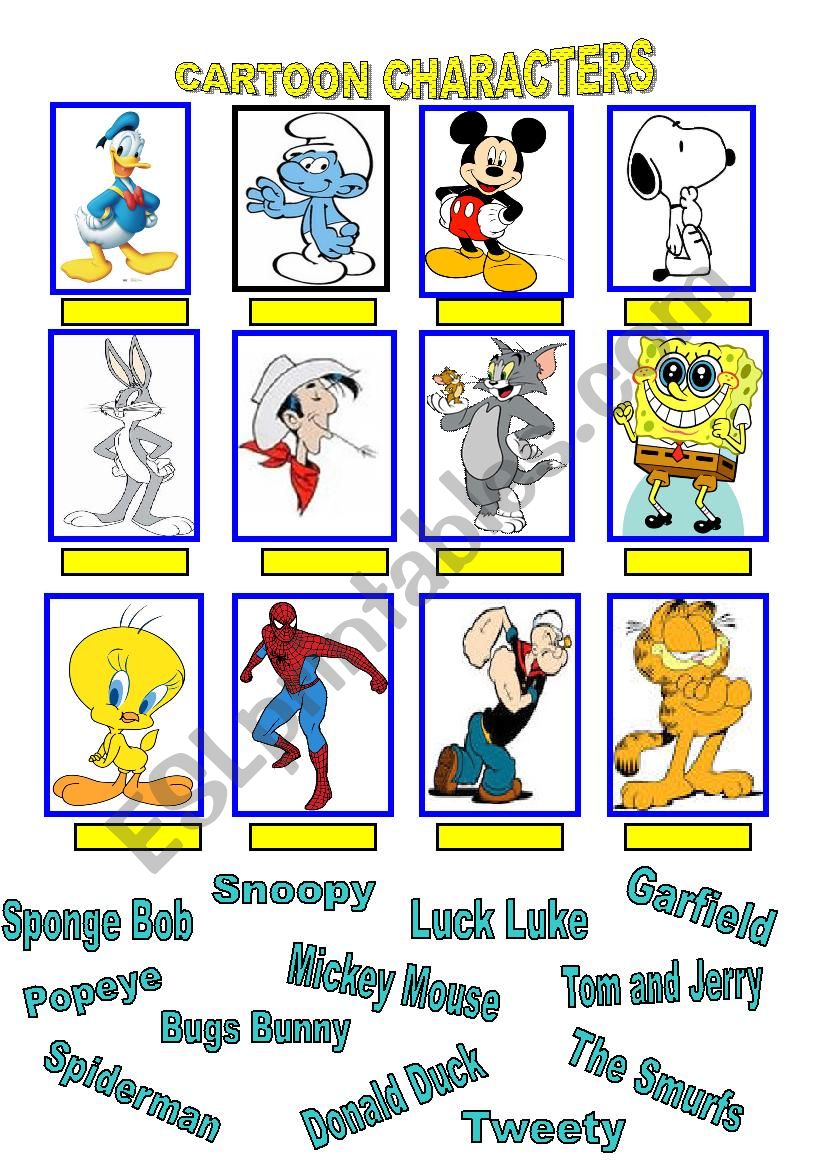 Spongebob Characters Esl Worksheet By Pikous - Gambaran