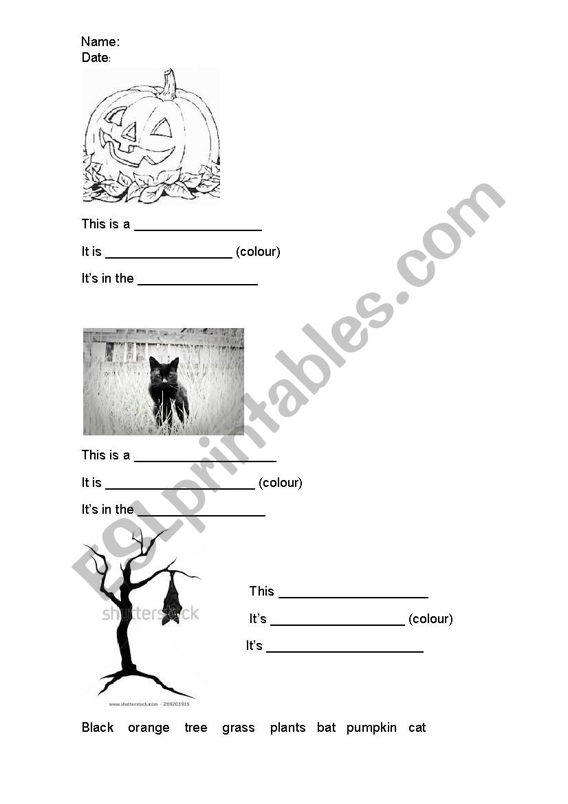 halloween activity - ESL worksheet by iolam