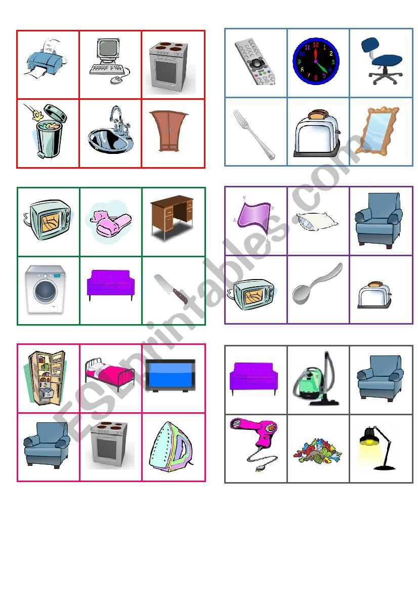 Things in a house - ESL worksheet by inlaong