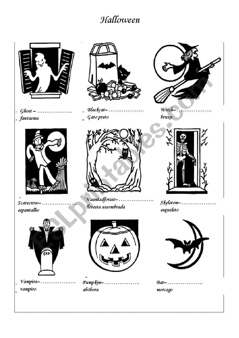 Halloween worksheet