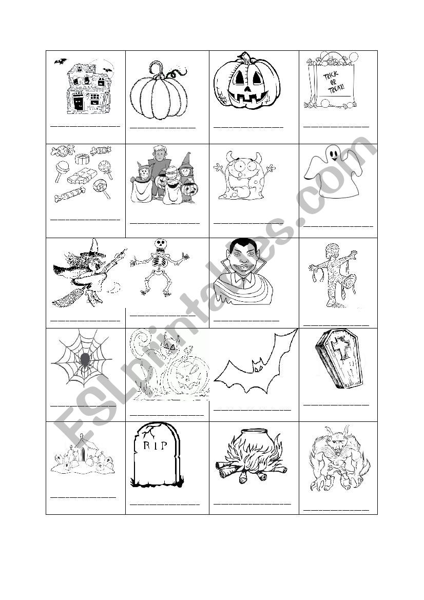 Halloween lesson worksheet