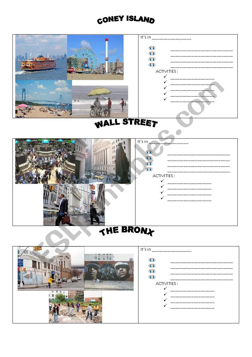 NEW landmarks part 3 worksheet