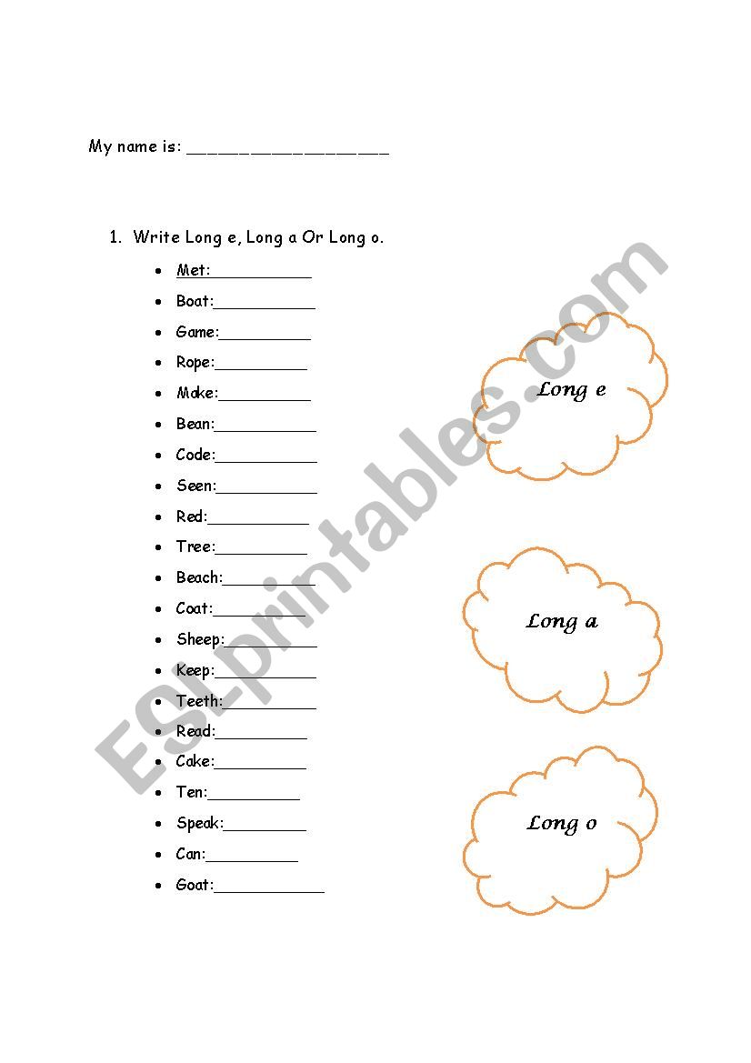 simple text worksheet