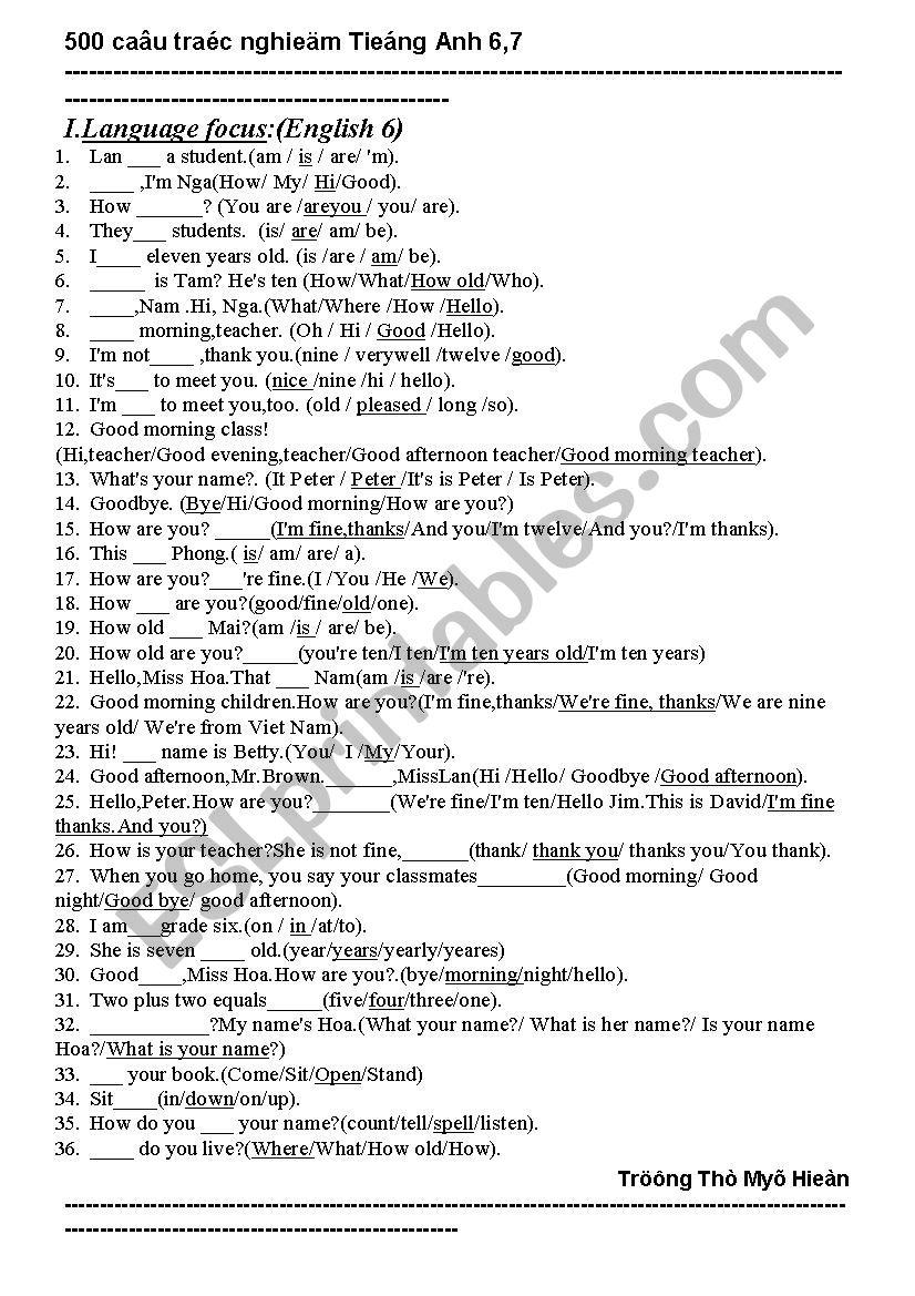 Cu bị động  worksheet