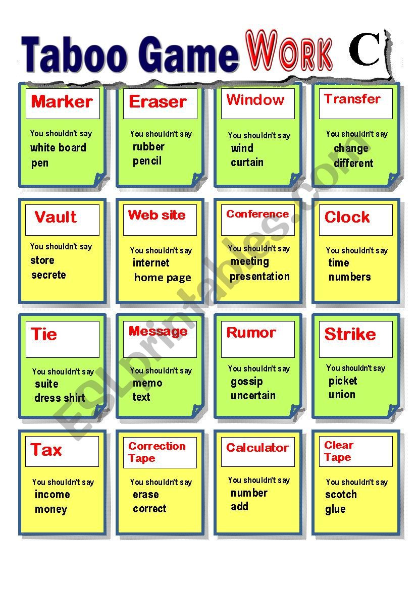 Taboo - Word guessing game with a twist Free Download
