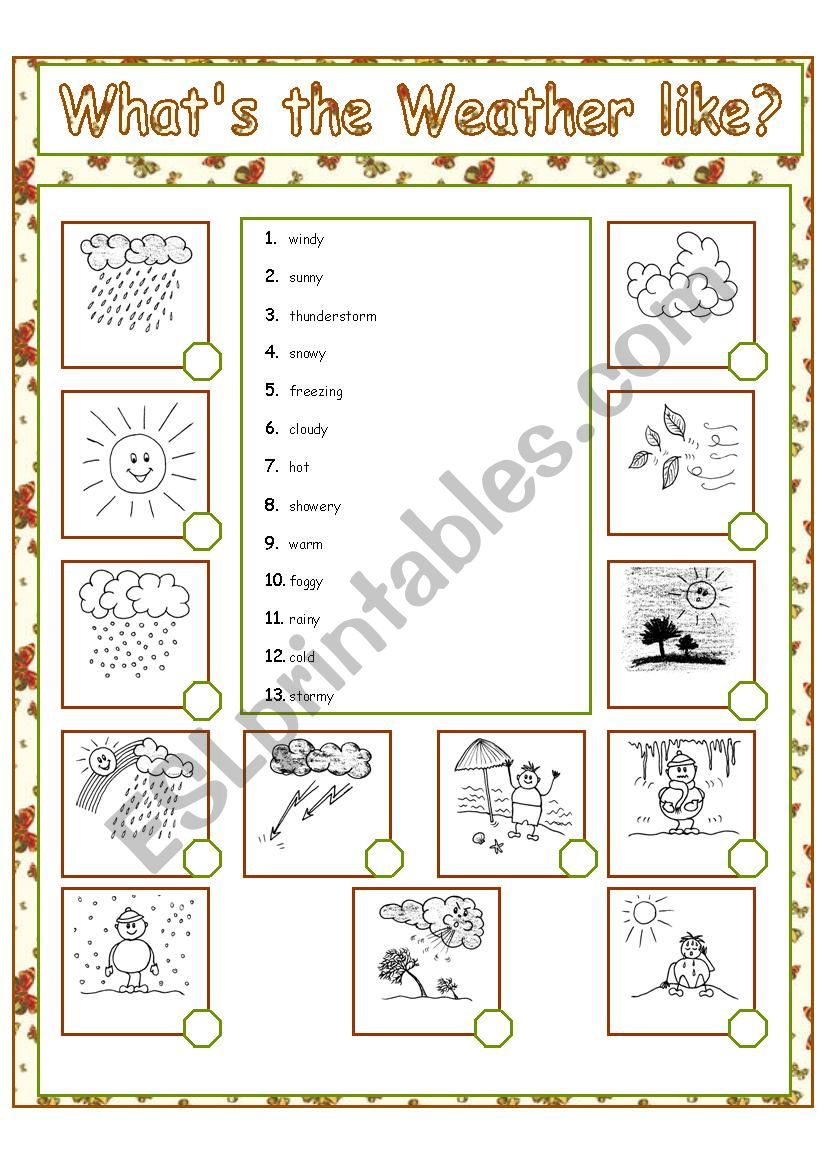 What´s The Weather Like - ESL Worksheet By Krümel