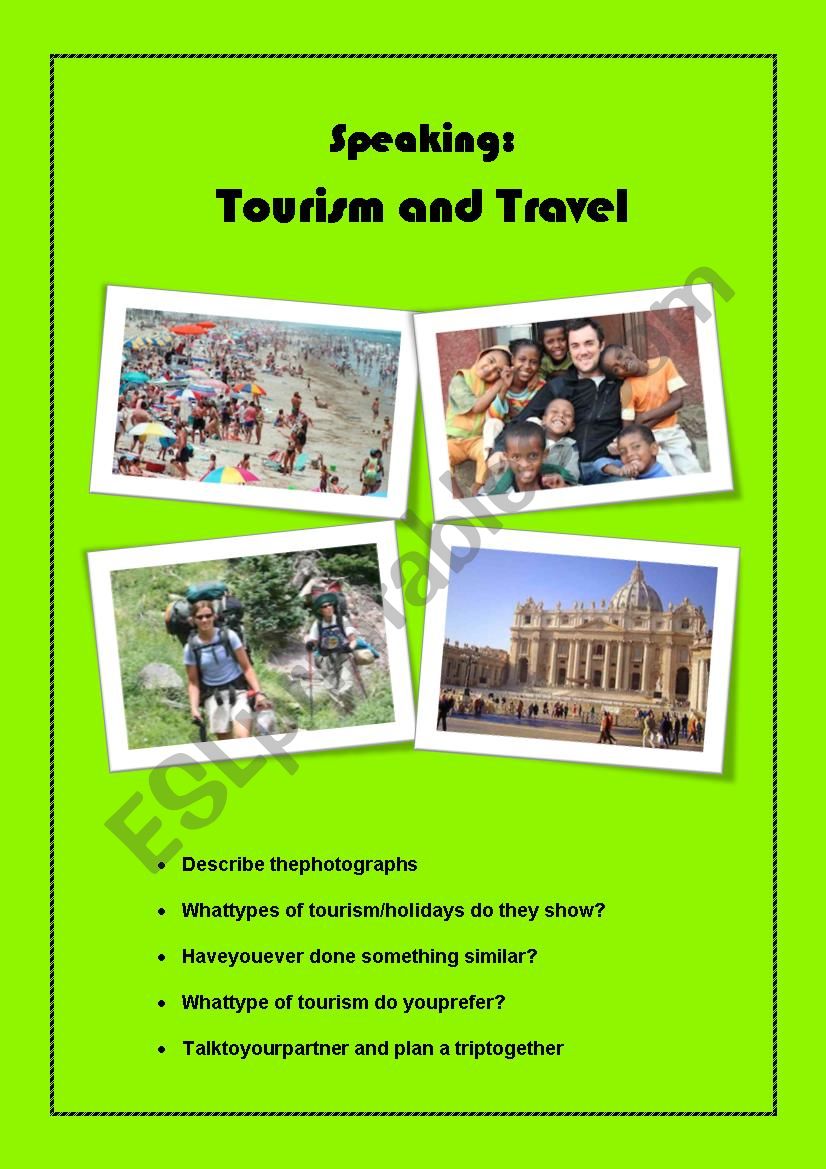 travel and tourism speaking topic