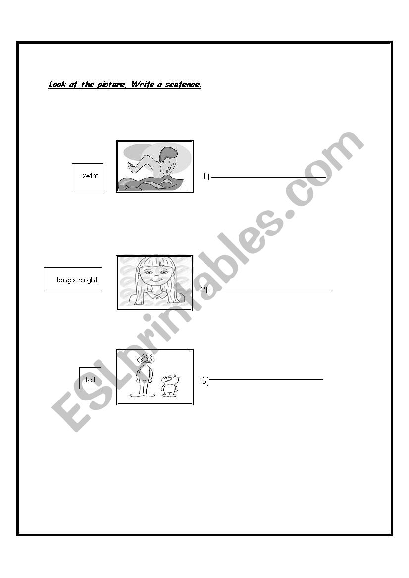 making sentenses worksheet