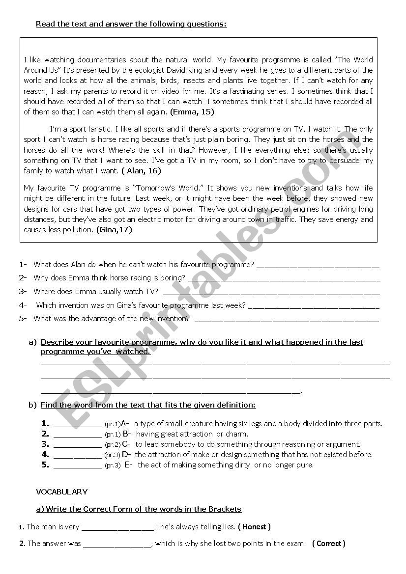 Worksheet on superlative and comparatives. Mixed questions 