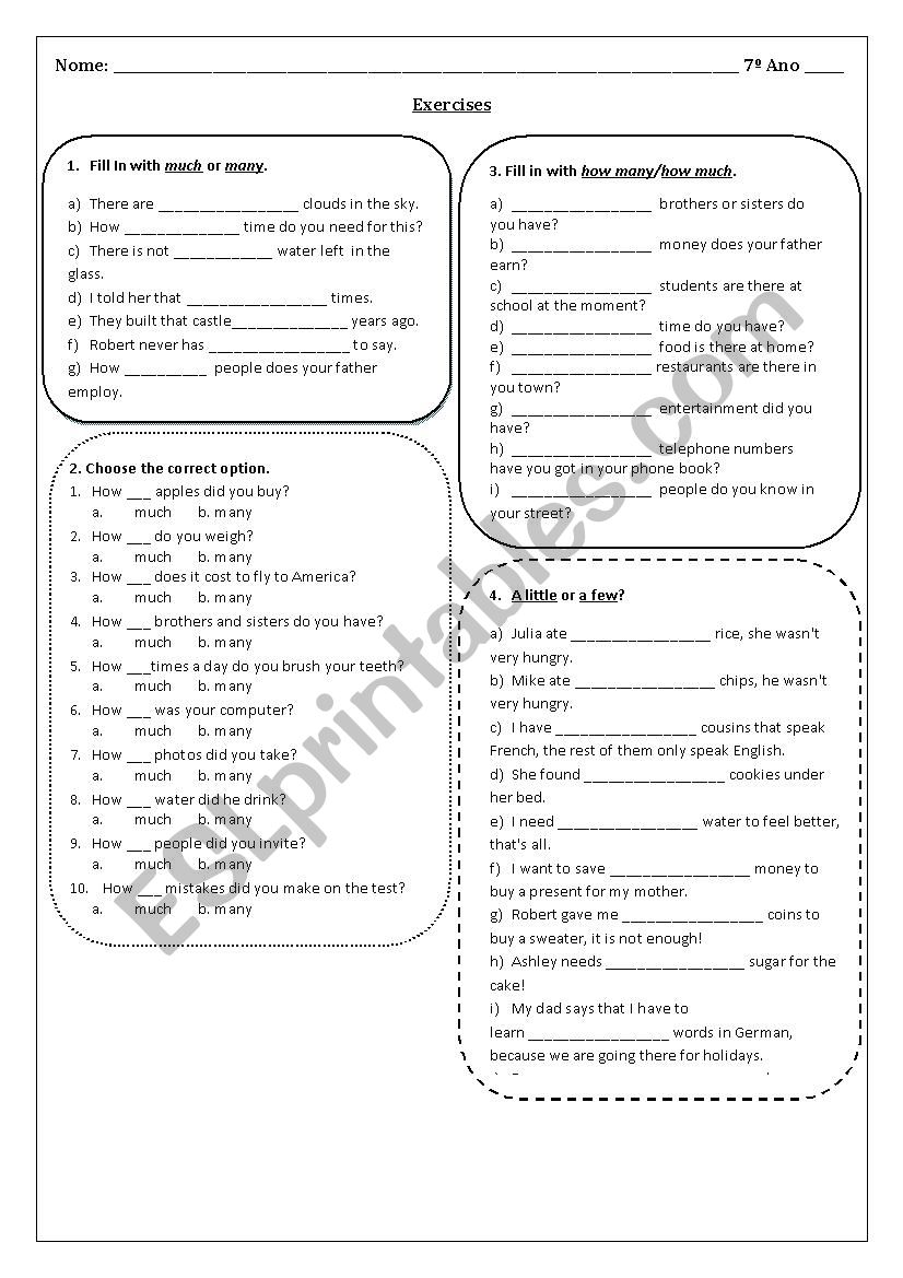 Quantifiers worksheet