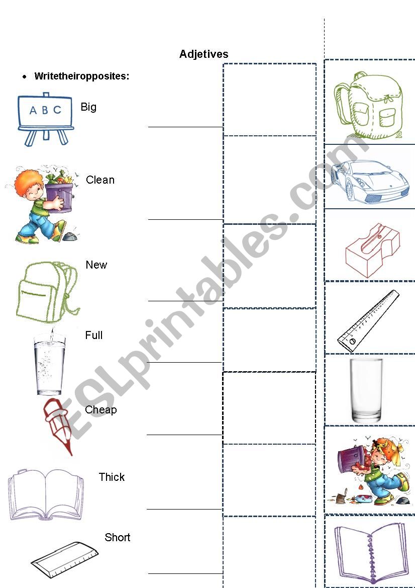 Adjectives Exercises ESL Worksheet By Kimi2012