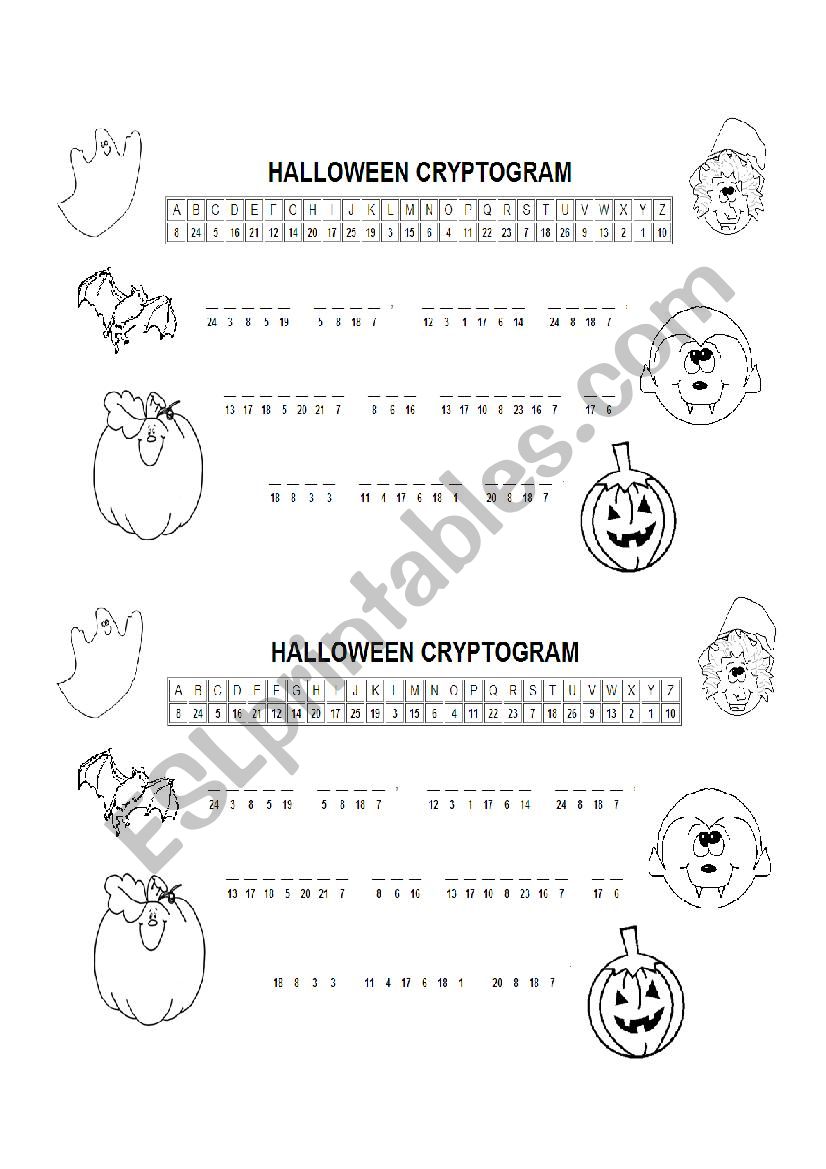 Halloween - What´s the secret message? - ESL worksheet by diana_gm