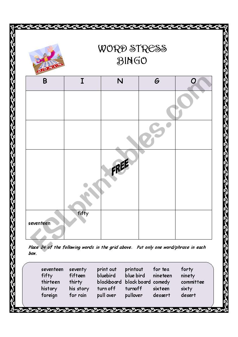 Pronunciation Bingo Esl Worksheet By Juliaclowes 