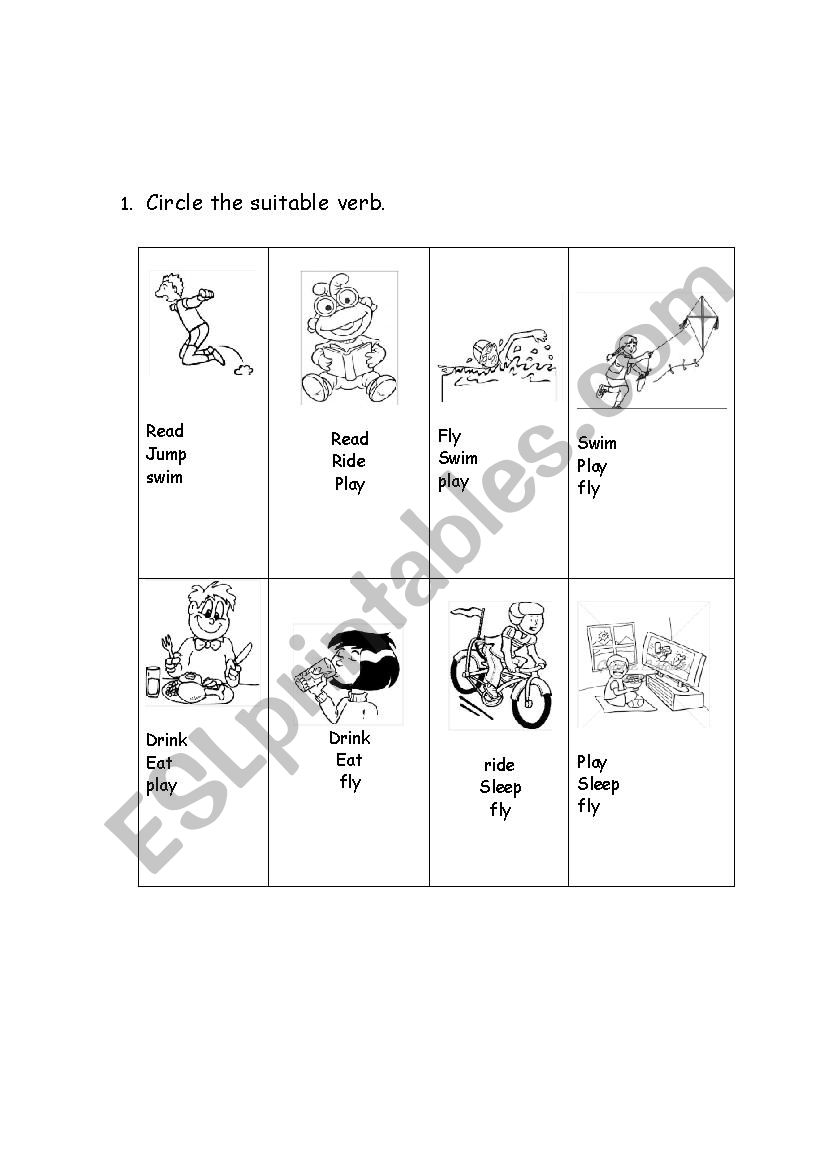 verbs worksheet