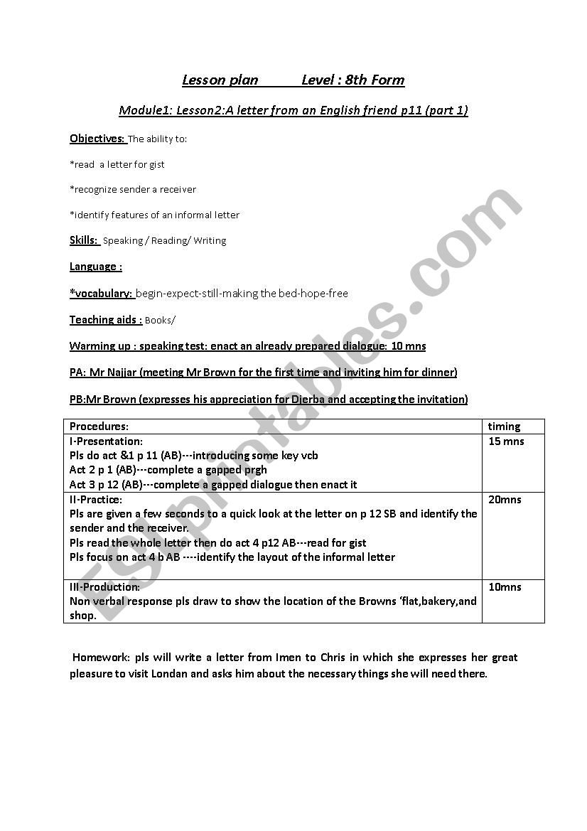 8th form worksheet