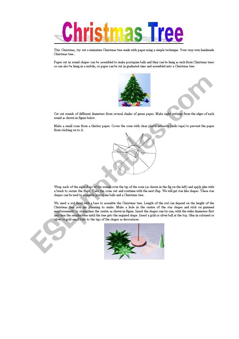 Cristmas Tree Worksheet worksheet
