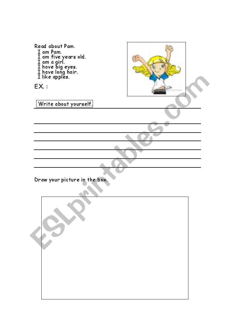 read about Pam worksheet