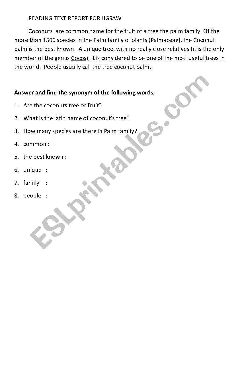 REPORT TEXT worksheet