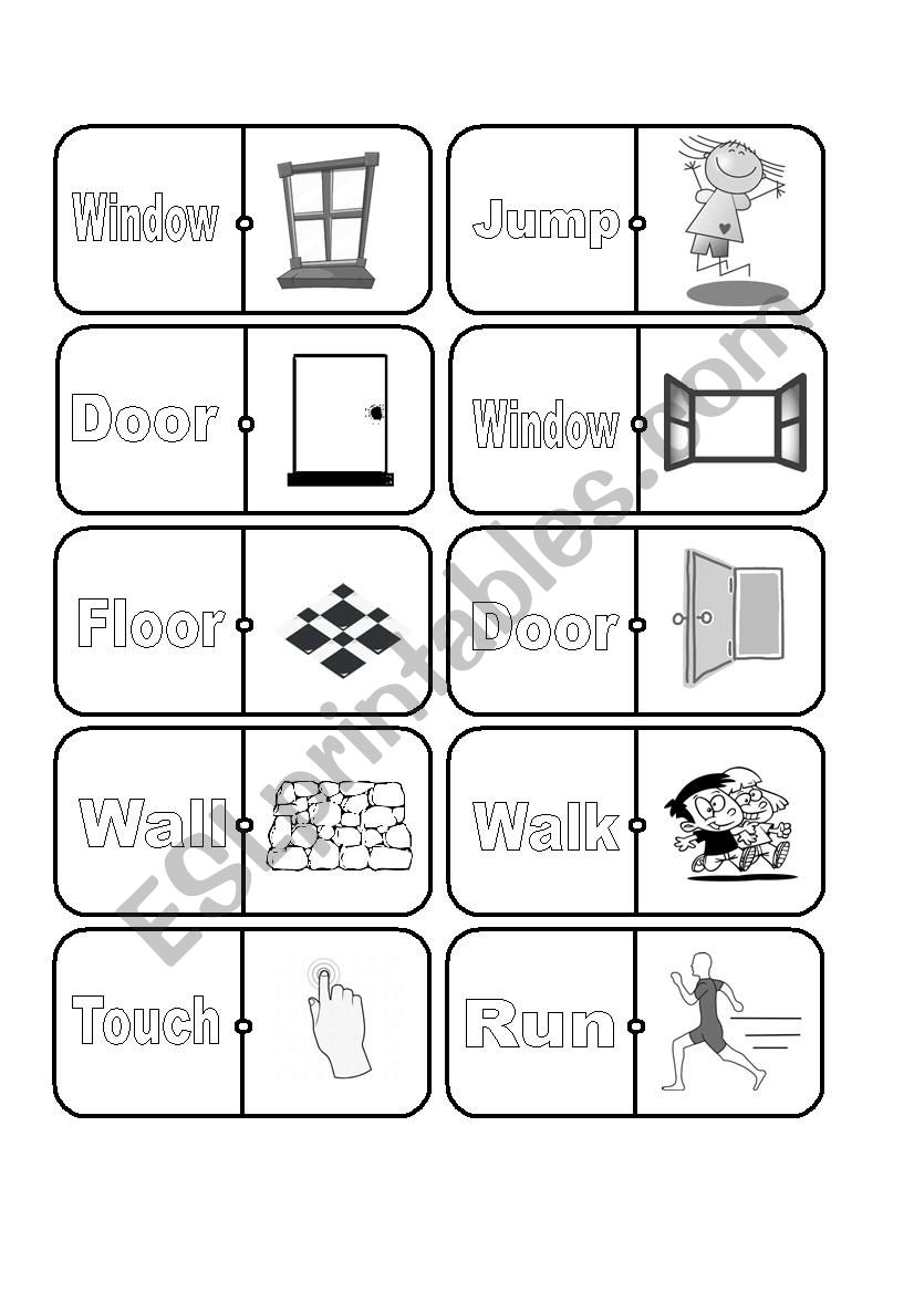 Domino Actions worksheet