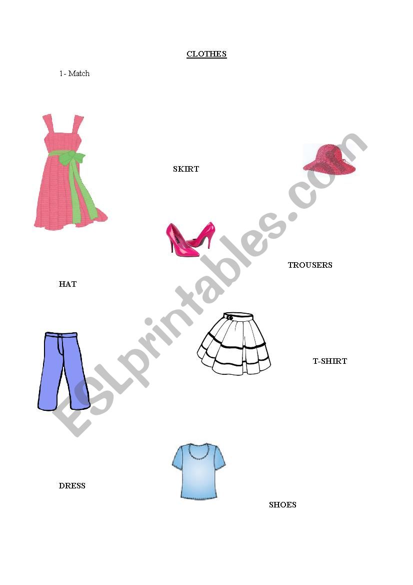 Clothes worksheet