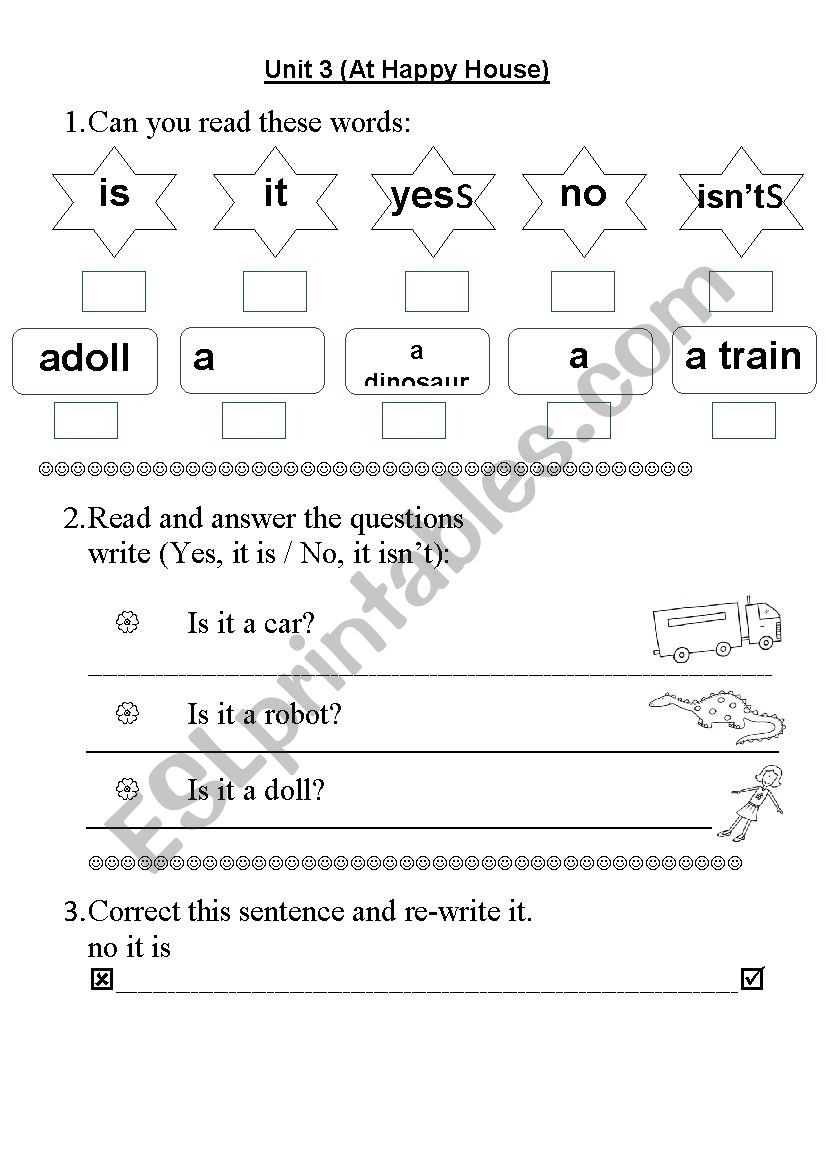 Is it a...........? Yes, it is. / No, it isn´t. - ESL worksheet by ...