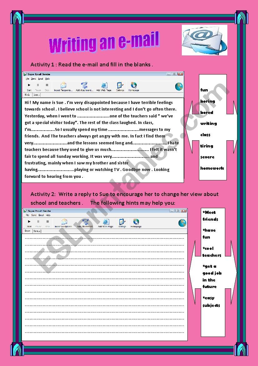 Email Part 3 Worksheet Asking For Information Email Worksheet Free Esl Printable Worksheets 