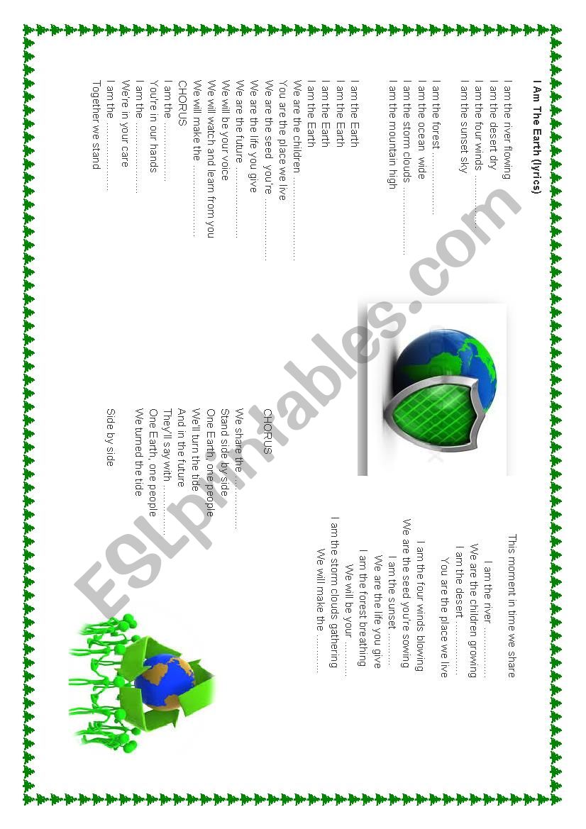 environment issues worksheet