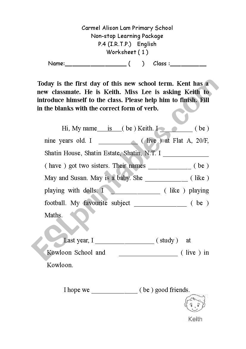 Tense worksheet